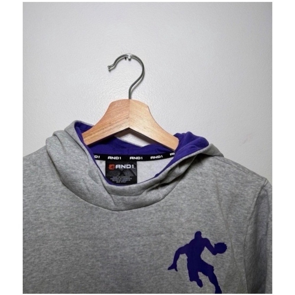 AND1 Boy's Athletic Graphic Fleece Hoodies Bundle of 5 – Grey/Purple – Kids XXL - Picture 4 of 5